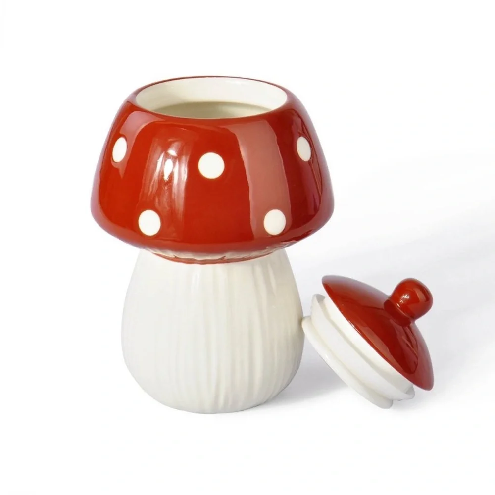 Target 🎯 Ceramic Mushroom Canister Reddish Brown